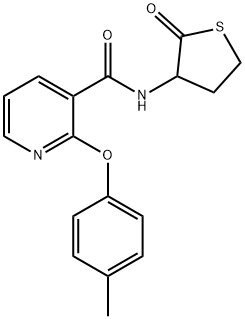 2-(4-METHYLPHENOXY)-N-(2-OXOTETRAHYDRO-3-THIOPHENYL)NICOTINAMIDE Struktur