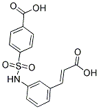 4-[((3-[(E)-2-CARBOXYVINYL]PHENYL)AMINO)SULFONYL]BENZOIC ACID Struktur