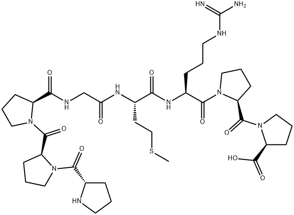 H-PRO-PRO-PRO-GLY-MET-ARG-PRO-PRO-OH Struktur