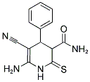 6-AMINO-5-CYANO-4-PHENYL-2-THIOXO-1,2,3,4-TETRAHYDROPYRIDINE-3-CARBOXAMIDE Struktur