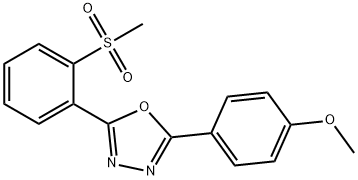 2-(4-METHOXYPHENYL)-5-[2-(METHYLSULFONYL)PHENYL]-1,3,4-OXADIAZOLE Struktur