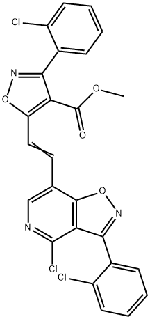 METHYL 5-(2-[4-CHLORO-3-(2-CHLOROPHENYL)ISOXAZOLO[4,5-C]PYRIDIN-7-YL]VINYL)-3-(2-CHLOROPHENYL)-4-ISOXAZOLECARBOXYLATE Struktur