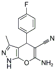 6-AMINO-4-(4-FLUOROPHENYL)-3-METHYL-4H-PYRANO[3,2-D]PYRAZOLE-5-CARBONITRILE Struktur