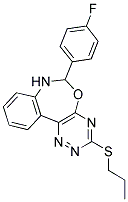 6-(4-FLUOROPHENYL)-3-(PROPYLTHIO)-6,7-DIHYDRO[1,2,4]TRIAZINO[5,6-D][3,1]BENZOXAZEPINE Struktur