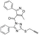 5-METHYL-3-PHENYLISOXAZOL-4-YL 5-PHENYL-3-PROP-2-YNYLTHIO(1,2,4-TRIAZOLYL) KETONE Struktur