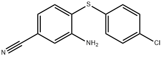 3-AMINO-4-[(4-CHLOROPHENYL)SULFANYL]BENZENECARBONITRILE Struktur