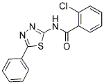 2-CHLORO-N-(5-PHENYL-1,3,4-THIADIAZOL-2-YL)BENZAMIDE Struktur