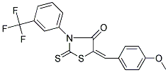 (5E)-5-(4-METHOXYBENZYLIDENE)-2-THIOXO-3-[3-(TRIFLUOROMETHYL)PHENYL]-1,3-THIAZOLIDIN-4-ONE Struktur