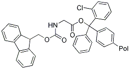 FMOC-GLY-2-CHLOROTRITYL RESIN Struktur