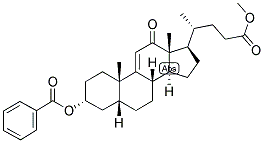 9(11), (5-BETA)-CHOLENIC ACID-3-ALPHA-OL-12-ONE 3-BENZOATE METHYL ESTER Struktur