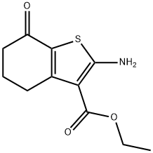 ETHYL 2-AMINO-7-OXO-4,5,6,7-TETRAHYDRO-1-BENZOTHIOPHENE-3-CARBOXYLATE Struktur