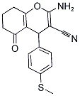 2-AMINO-4-(4-METHYLTHIOPHENYL)-5-OXO-4,6,7,8-TETRAHYDRO2H-CHROMENE-3-CARBONITRILE Struktur