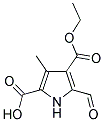 5-FORMYL-3-METHYL-1H-PYRROLE-2,4-DICARBOXYLIC ACID 4-ETHYL ESTER Structure