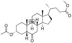 5-BETA-CHOLANIC ACID-3-ALPHA-OL-6-ONE ACETATE METHYL ESTER Struktur