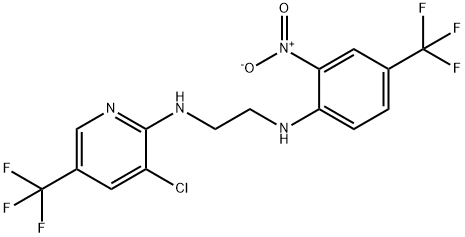 N-[3-CHLORO-5-(TRIFLUOROMETHYL)-2-PYRIDINYL]-N-(2-[2-NITRO-4-(TRIFLUOROMETHYL)ANILINO]ETHYL)AMINE Struktur