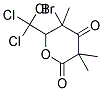 5-BROMO-3,3,5-TRIMETHYL-6-(TRICHLOROMETHYL)DIHYDRO-2H-PYRAN-2,4(3H)-DIONE Struktur