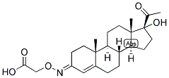 17-ALPHA-HYDROXY-4-PREGNENE-3,20-DIONE 3-(O-CARBOXYMETHYL)OXIME Struktur