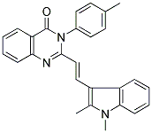 (E)-2-(2-(1,2-DIMETHYL-1H-INDOL-3-YL)VINYL)-3-P-TOLYLQUINAZOLIN-4(3H)-ONE Struktur