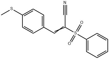 3-(4-METHYLTHIOPHENYL)-2-(PHENYLSULFONYL)PROP-2-ENENITRILE Struktur