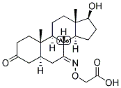 5-ALPHA-ANDROSTAN-17-BETA-OL-3,7-DIONE 7-CARBOXYMETHYLOXIME Struktur