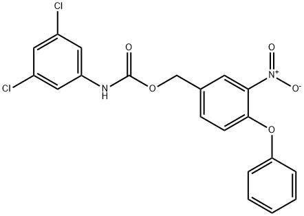 3-NITRO-4-PHENOXYBENZYL N-(3,5-DICHLOROPHENYL)CARBAMATE Struktur