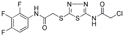 N1-(5-([2-OXO-2-(2,3,4-TRIFLUOROANILINO)ETHYL]THIO)-1,3,4-THIADIAZOL-2-YL)-2-CHLOROACETAMIDE Struktur