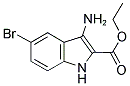 3-AMINO-5-BROMO-1H-INDOLE-2-CARBOXYLIC ACID ETHYL ESTER Struktur