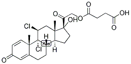 1,4-PREGNADIEN-9-ALPHA, 11-BETA-DICHLORO-17,21-DIOL-3,20-DIONE 21-HEMISUCCINATE Struktur