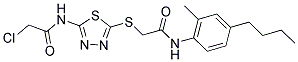 N1-(5-([2-(4-BUTYL-2-METHYLANILINO)-2-OXOETHYL]THIO)-1,3,4-THIADIAZOL-2-YL)-2-CHLOROACETAMIDE Struktur