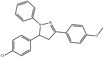 4-[5-(4-CHLOROPHENYL)-1-PHENYL-4,5-DIHYDRO-1H-PYRAZOL-3-YL]PHENYL METHYL ETHER Struktur