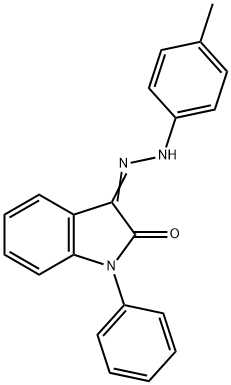 1-PHENYL-1H-INDOLE-2,3-DIONE 3-[N-(4-METHYLPHENYL)HYDRAZONE] Struktur