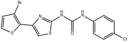 N-[4-(3-BROMO-2-THIENYL)-1,3-THIAZOL-2-YL]-N'-(4-CHLOROPHENYL)UREA Struktur