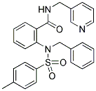 2-(N-BENZYL-4-METHYLPHENYLSULFONAMIDO)-N-(PYRIDIN-3-YLMETHYL)BENZAMIDE Struktur