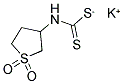 POTASSIUM 1,1-DIOXIDOTETRAHYDROTHIEN-3-YLDITHIOCARBAMATE Struktur