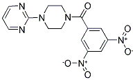 3,5-DINITROPHENYL 4-PYRIMIDIN-2-YLPIPERAZINYL KETONE Struktur