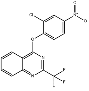 2-CHLORO-4-NITROPHENYL 2-(TRIFLUOROMETHYL)-4-QUINAZOLINYL ETHER Struktur