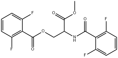 2-[(2,6-DIFLUOROBENZOYL)AMINO]-3-METHOXY-3-OXOPROPYL 2,6-DIFLUOROBENZENECARBOXYLATE Struktur