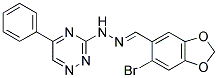 6-BROMO-1,3-BENZODIOXOLE-5-CARBALDEHYDE (5-PHENYL-1,2,4-TRIAZIN-3-YL)HYDRAZONE Struktur