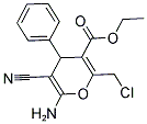 6-AMINO-2-CHLOROMETHYL-5-CYANO-4-PHENYL-4 H-PYRAN-3-CARBOXYLIC ACID ETHYL ESTER Struktur