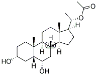 5-BETA-PREGNAN-3-ALPHA, 6-ALPHA, 20-ALPHA-TRIOL 20-ACETATE Struktur