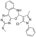 6-(5-CHLORO-3-METHYL-1-PHENYL-1H-PYRAZOL-4-YL)-3-(METHYLTHIO)-6,7-DIHYDRO[1,2,4]TRIAZINO[5,6-D][3,1]BENZOXAZEPINE Struktur