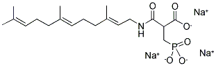 (E,E)-2-[(DIHYDROXYPHOSPHINYL)METHYL]-3-OXO-3-[(3,7,11-TRIMETHYL-2,6,10-DODECATRIENYL)-AMINO]PROPANOIC ACID, 3NA Struktur