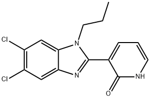 3-(5,6-DICHLORO-1-PROPYL-1H-1,3-BENZIMIDAZOL-2-YL)-2(1H)-PYRIDINONE Struktur