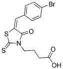 4-[(5E)-5-(4-BROMOBENZYLIDENE)-4-OXO-2-THIOXO-1,3-THIAZOLIDIN-3-YL]BUTANOIC ACID Struktur