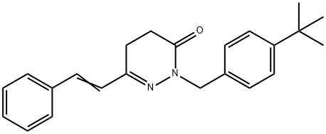 2-[4-(TERT-BUTYL)BENZYL]-6-STYRYL-4,5-DIHYDRO-3(2H)-PYRIDAZINONE Struktur