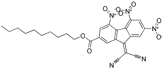 DECYL 9-(DICYANOMETHYLIDENE)-4,5,7-TRINITRO-9H-FLUORENE-2-CARBOXYLATE Struktur