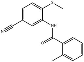 N-[5-CYANO-2-(METHYLSULFANYL)PHENYL]-2-METHYLBENZENECARBOXAMIDE Struktur