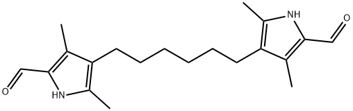 4-[6-(5-FORMYL-2,4-DIMETHYL-1H-PYRROL-3-YL)HEXYL]-3,5-DIMETHYL-1H-PYRROLE-2-CARBALDEHYDE Struktur