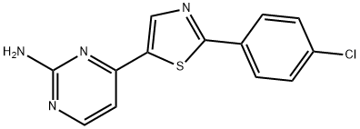 4-[2-(4-CHLOROPHENYL)-1,3-THIAZOL-5-YL]-2-PYRIMIDINAMINE Struktur