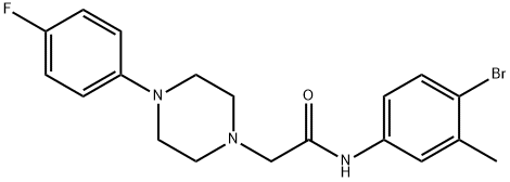 N-(4-BROMO-3-METHYLPHENYL)-2-[4-(4-FLUOROPHENYL)PIPERAZINO]ACETAMIDE Struktur